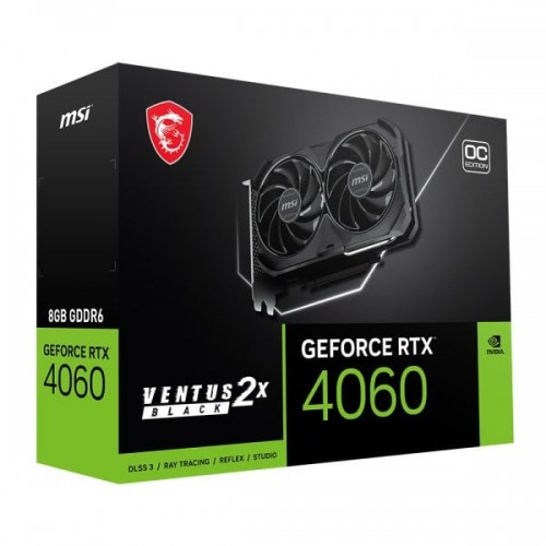 MSI GeForce RTX 4060 OC Ventus 2X Black 8GB GDDR6 128 Bit DLSS 3